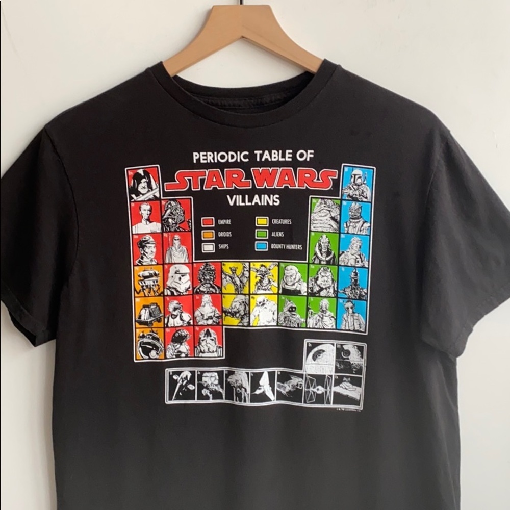 Star Wars Periodic Table Of Villains Tee, Size M - Picture 4 of 7